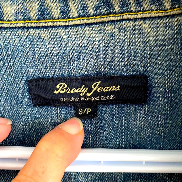 Cropped Denim Jacket Distressed Small by Brody Jeans - Picture 10 of 12